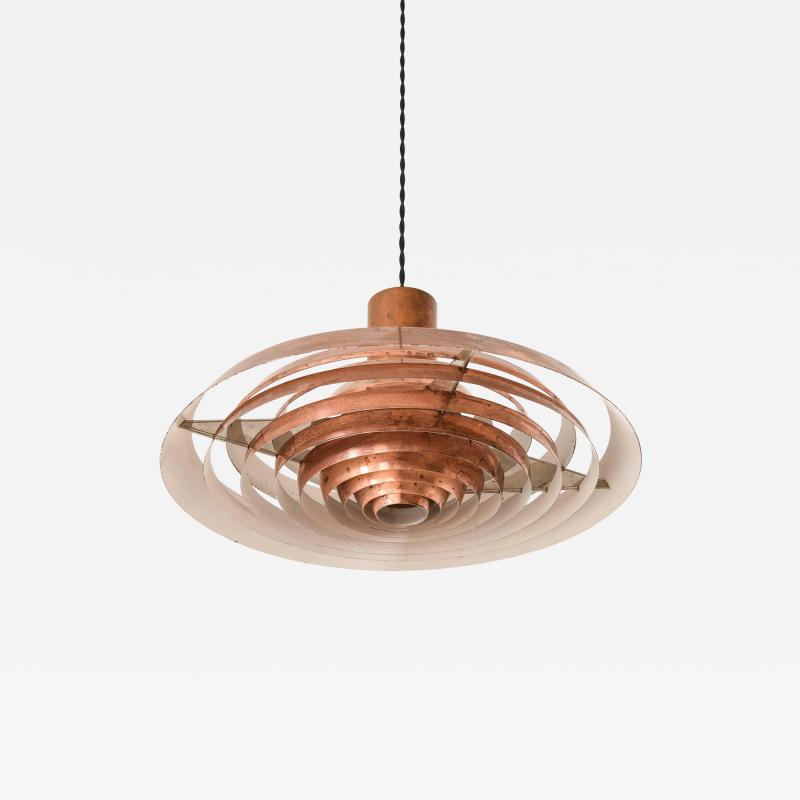 Poul Henningsen Langelinie Ceiling Lamp in Copper by Poul Henningsen 1950s