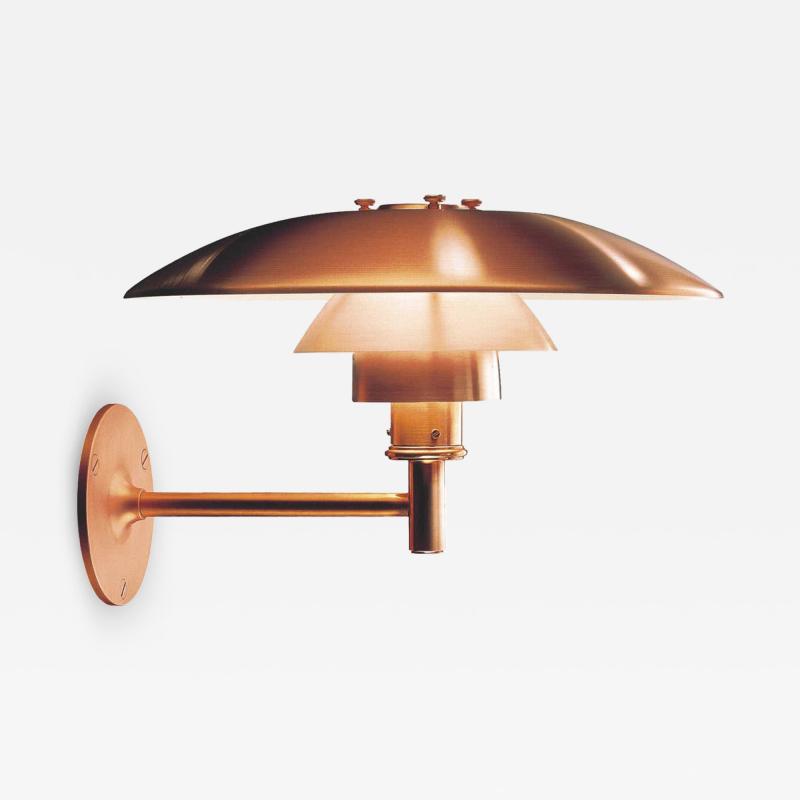 Poul Henningsen Large Poul Henningsen PH Wall Outdoor Sconce for Louis Poulsen in Raw Copper