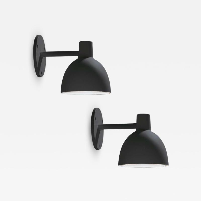 Poul Henningsen Louis Poulsen Todbold Outdoor Wall Light in Black