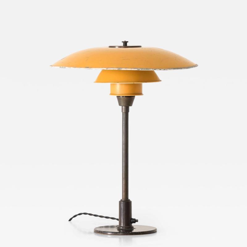 Poul Henningsen PH 3 6 2 Table Lamp in Aluminum Brass and Lacquer by Poul Henningsen 1940s