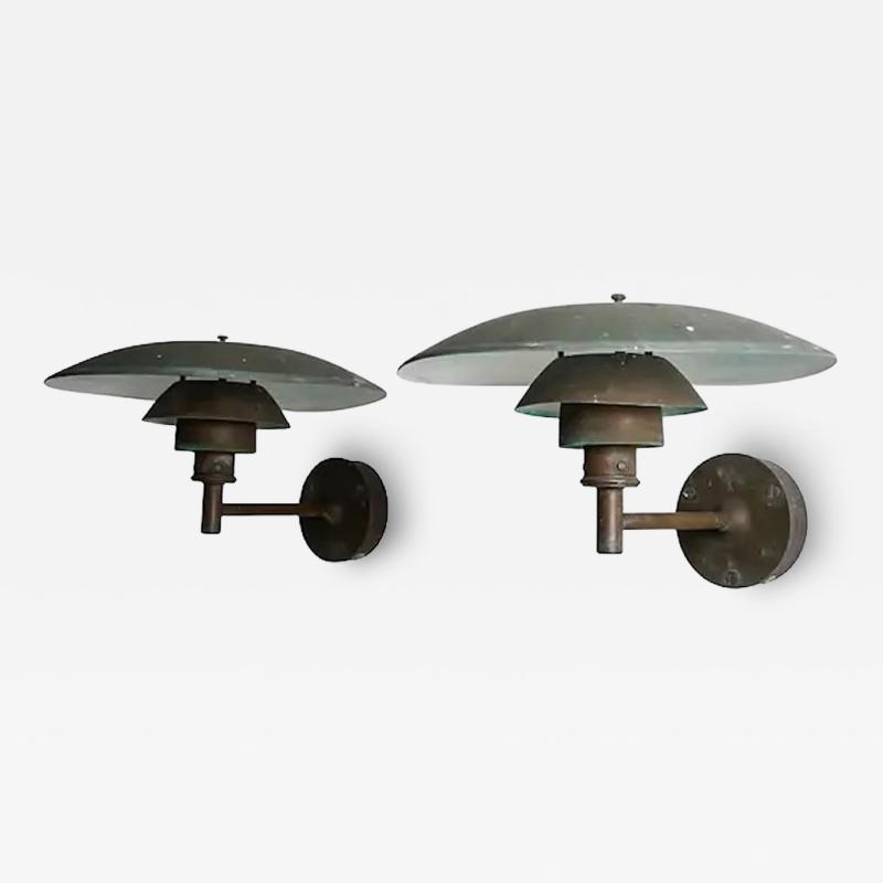 Poul Henningsen Pair of wall lamps PH 4 5 by Poul Henningsen for Louis Poulsen Denmark