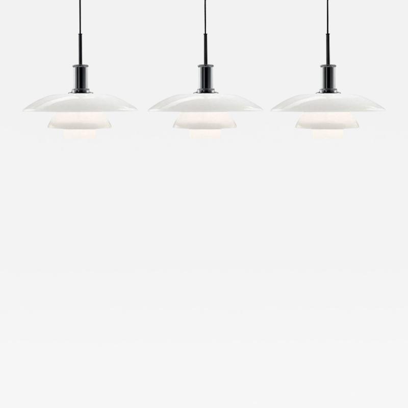 Poul Henningsen Poul Henningsen PH 4 4 Glass Pendants for Louis Poulsen