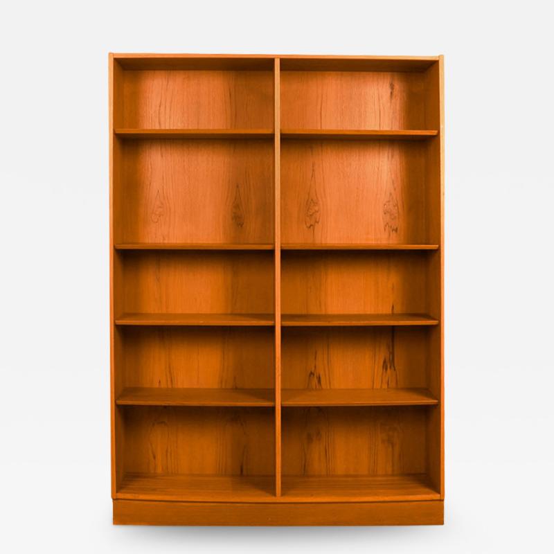 Poul Hundevad Danish Modern Teak Tall Double Bookcase Poul Hundevad