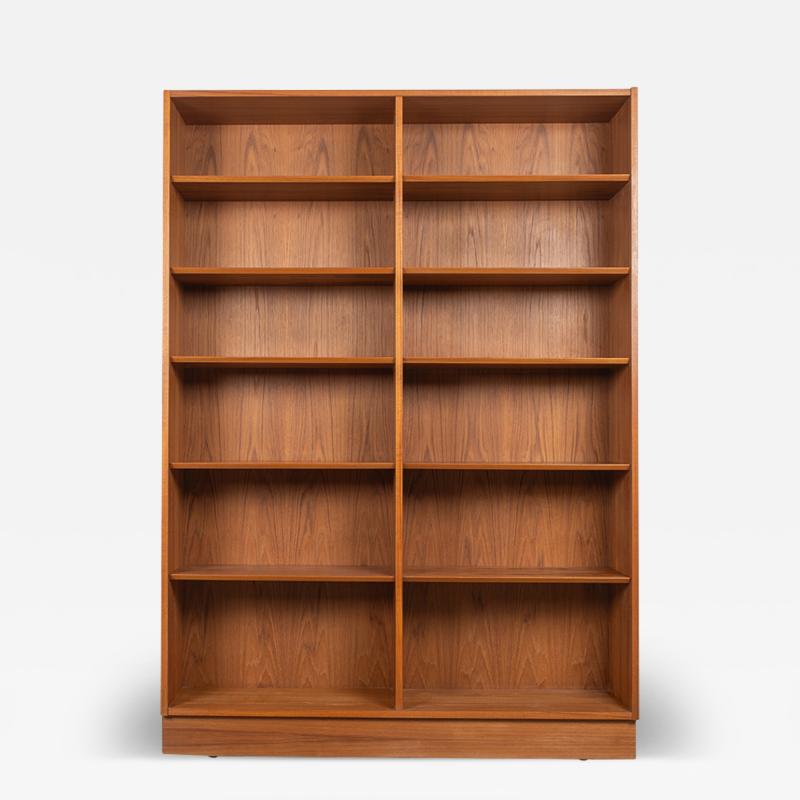 Poul Hundevad Danish Modern Teak Tall Double Bookcase Poul Hundevad