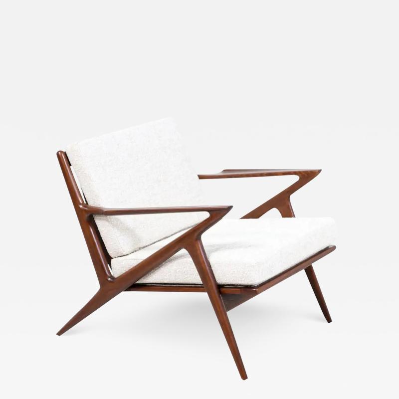 Poul Jensen Danish Modern Sculpted Z Lounge Chair by Poul Jensen for Selig