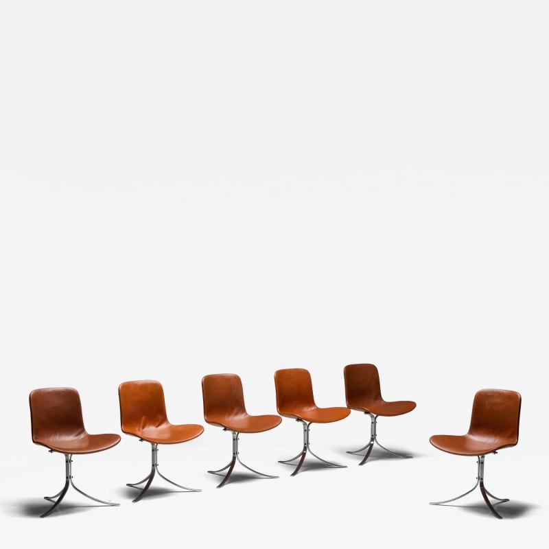 Poul Kj rholm Kjaerholm PK9 Dining Chairs by Poul Kj rholm for E Kold Christensen Denmark 1960s