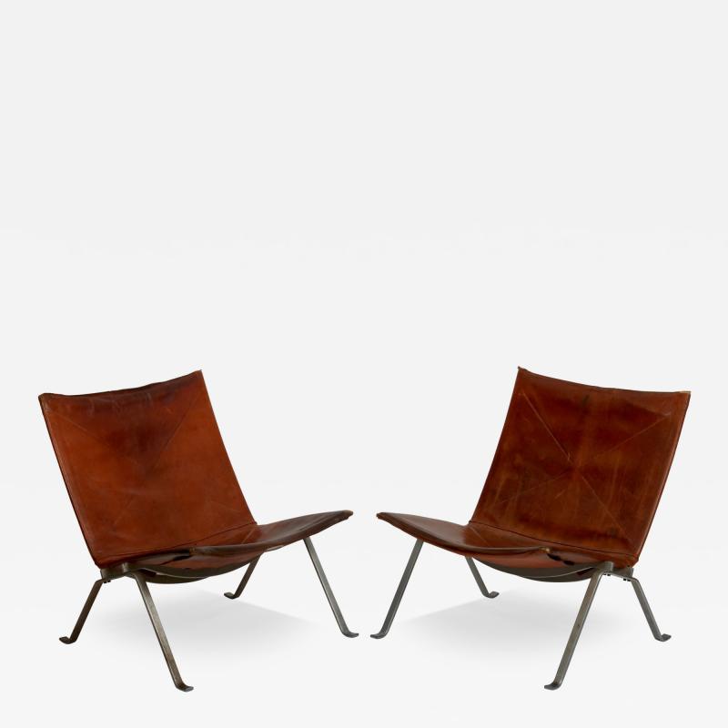 Poul Kj rholm Kjaerholm Pair of Lounge Chairs PK22 by Poul Kjaerholm for E Kold Christensen c1960
