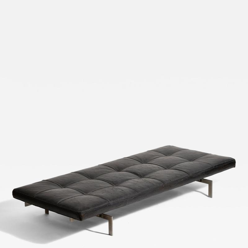 Poul Kjaerholm Daybed with Leather and Steel for E Kold Christensen 1960s