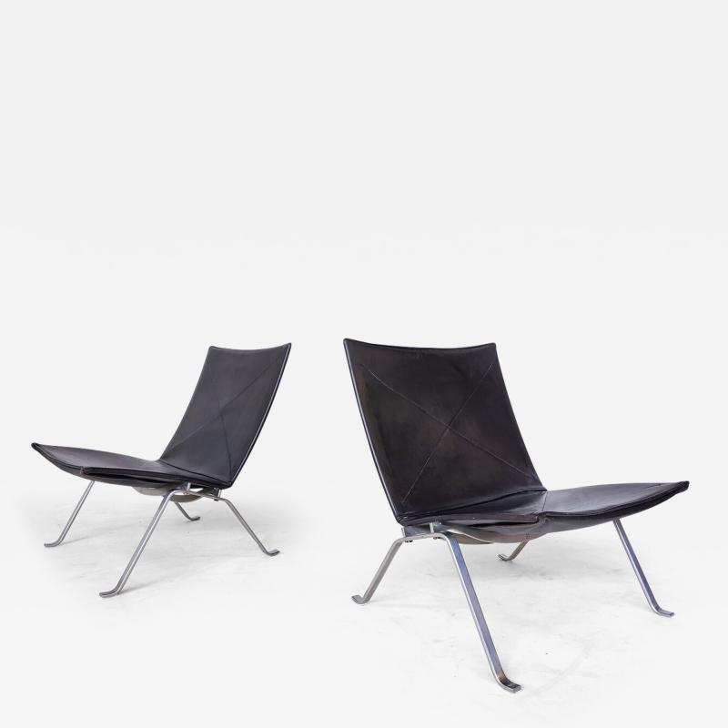 Poul Kjaerholm Kj rholm Pair of PK22 Armchairs by Poul Kjaerholm for E Kold Christen