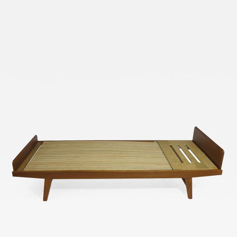 Poul Volther Solid Teak Daybed Sofa with Adjustable Headrest Pair Available