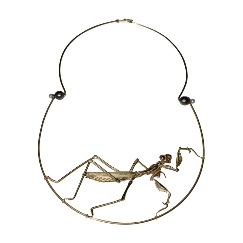 Praying Mantis Articulated Necklace