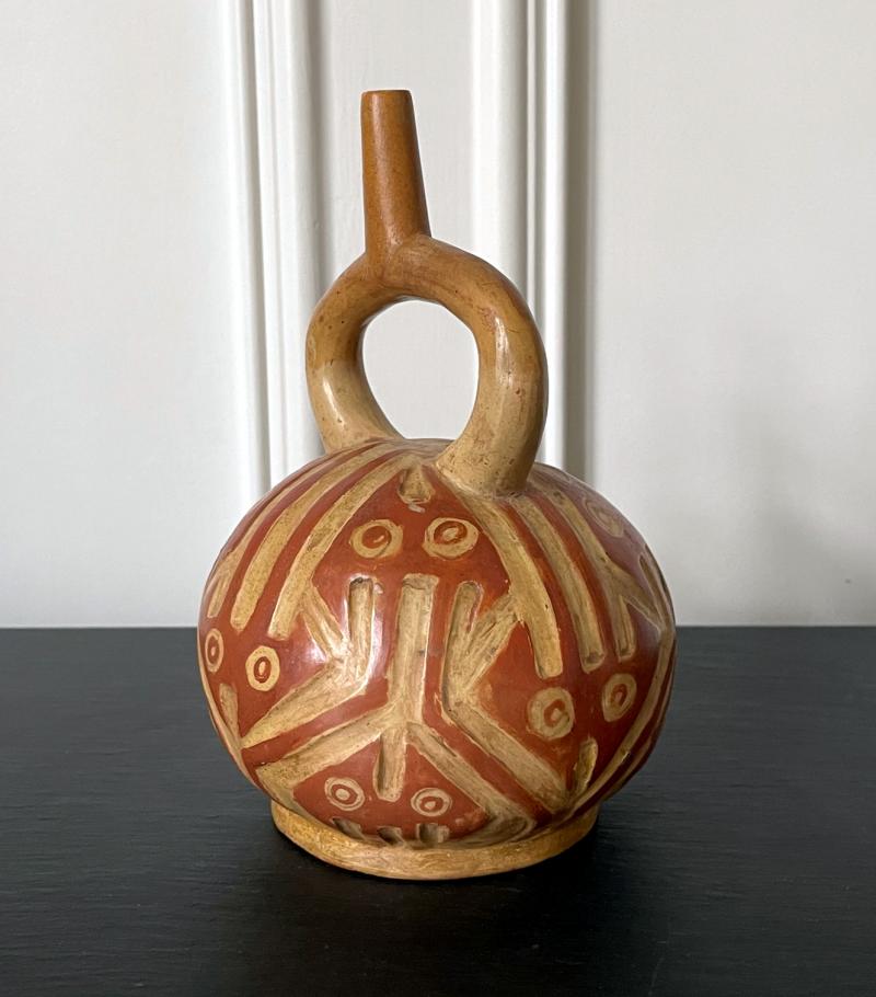 Pre-Columbian Stirrup Vessel From Moche Culture