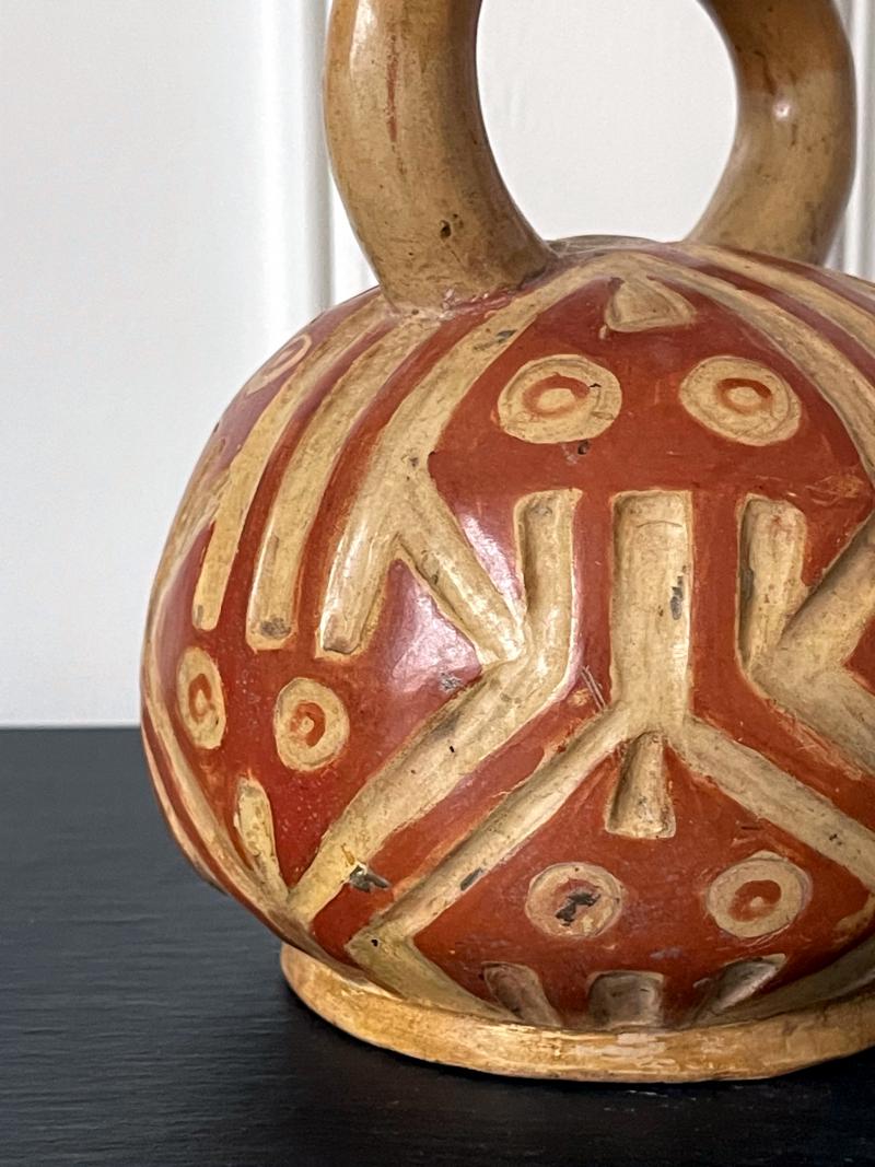 Pre-Columbian Stirrup Vessel From Moche Culture