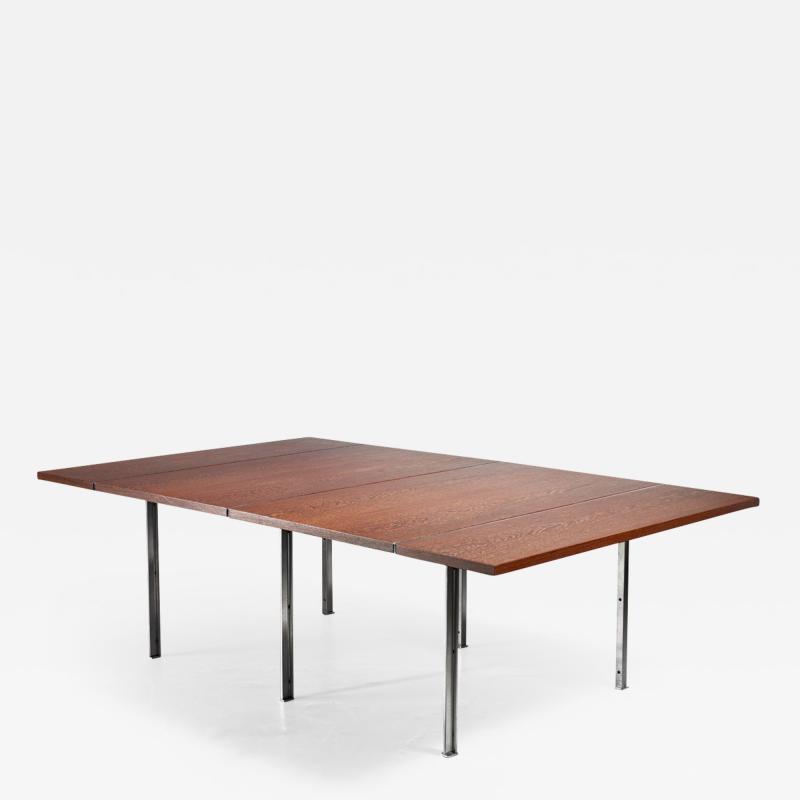 Preben Fabricius Rare Wenge and Stainless Steel Table by Preben Fabricius 1970s