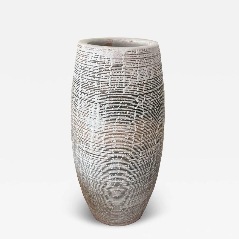 Primavera Atelier du Printemps MONUMENTAL CYLINDRICAL STRIPED PRIMAVERA VASE