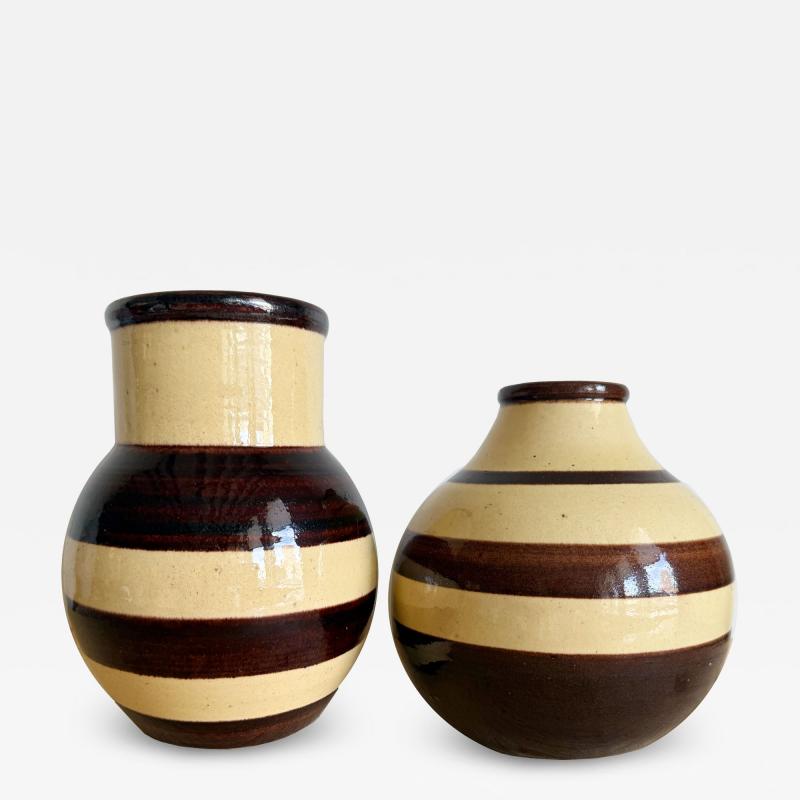 Primavera Atelier du Printemps RARE PAIR OF PAUL JACQUET PRIMAVERA VASES