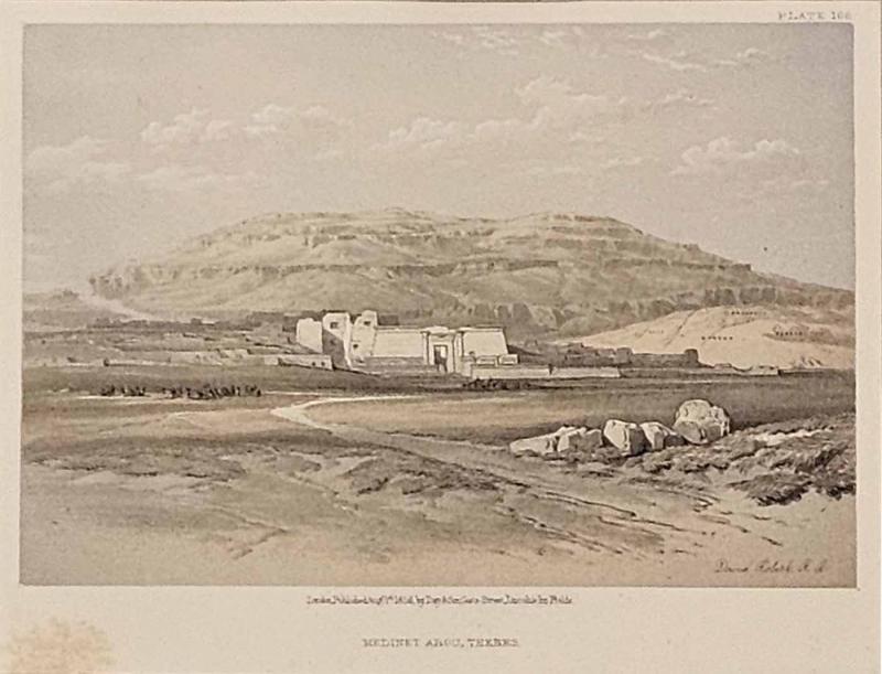 Print after Roberts Medinet Abou Thebes 1856