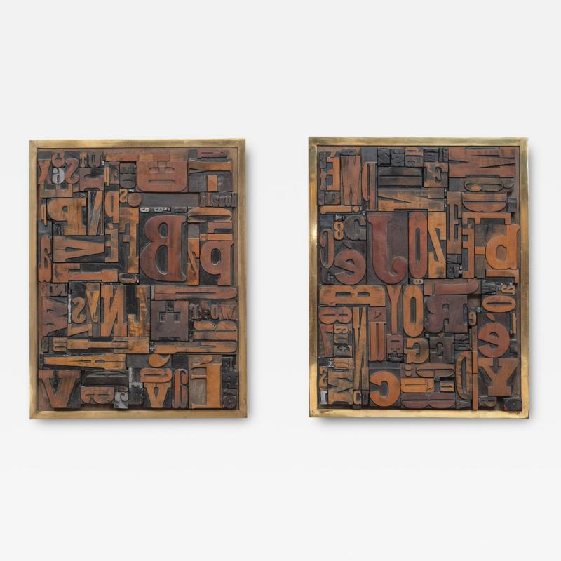 Printing Block Letter Press Collage Art