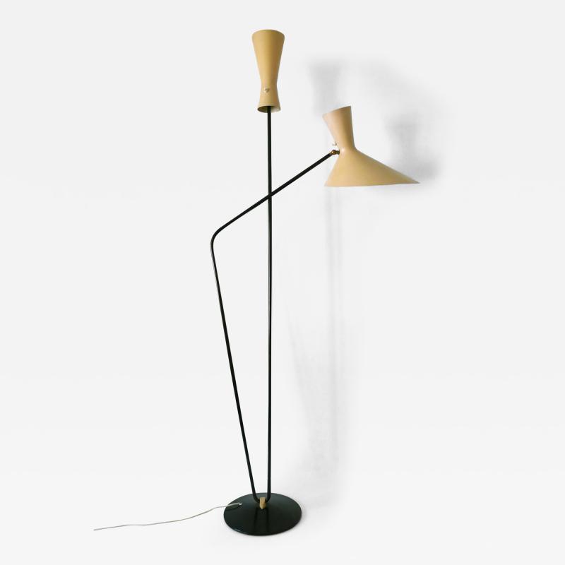 Prof Carl Moor Rare Iconic Mid Century Modern Floor Lamp by Prof Carl Moor for BAG Turgi 1950s