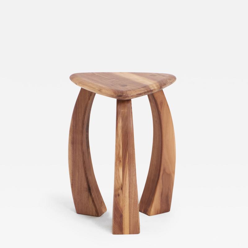 Project 213A Natural Walnut Arc de Stool 52