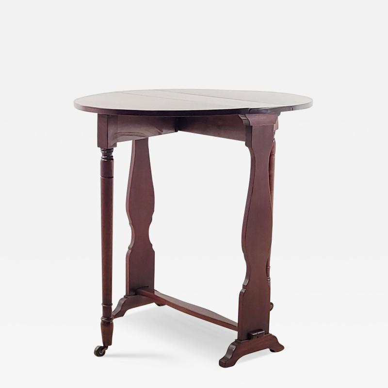 Provincial French Directoire Small Round Dropleaf Table in Cherry 19th century