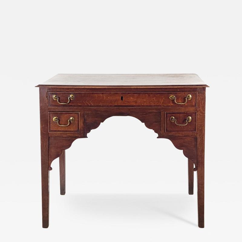 Provincial Georgian Oak and Mahogany Lowboy England circa 1800