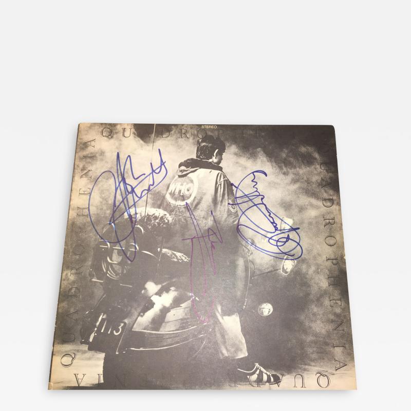 QUADROPHENIA THE WHO AUTOGRAPHED ALBUM COVER