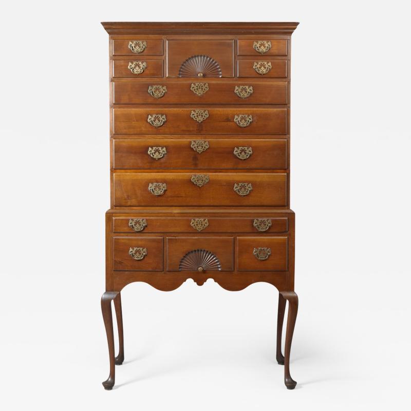 QUEEN ANNE FLAT TOP HIGHBOY