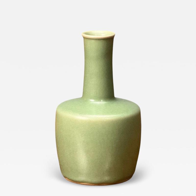 Qing Dynasty Longquan Style Celadon Glazed Vase Qing Dynasty China 19th c 