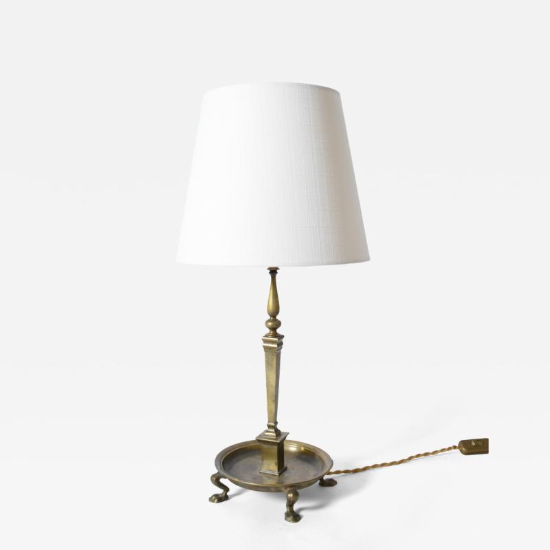 Quadripod lion paws bronze lamp 1960s 