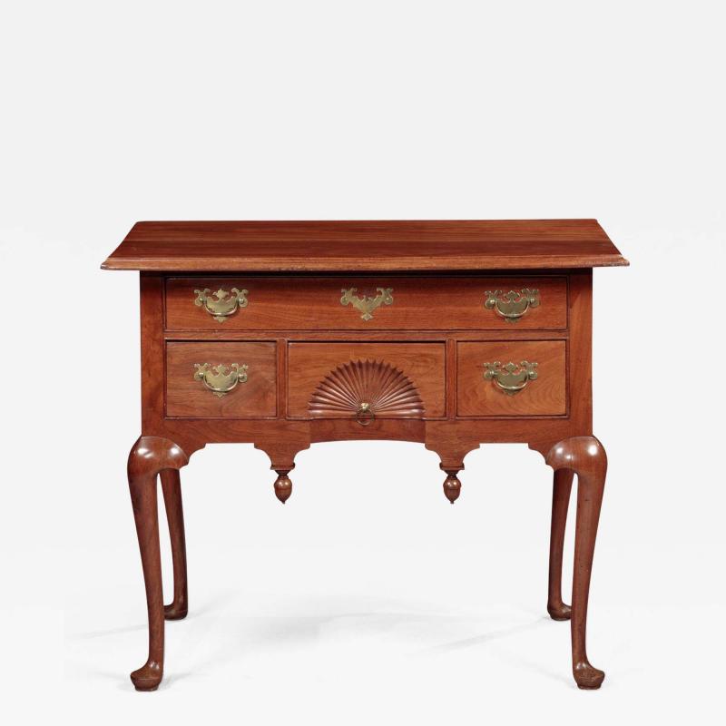 Queen Anne Lowboy with a Fan Carved Drawer