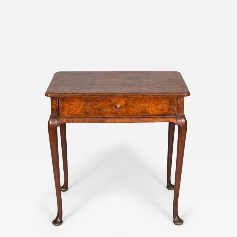 Queen Anne Period Burl Walnut Side Table Circa 1710