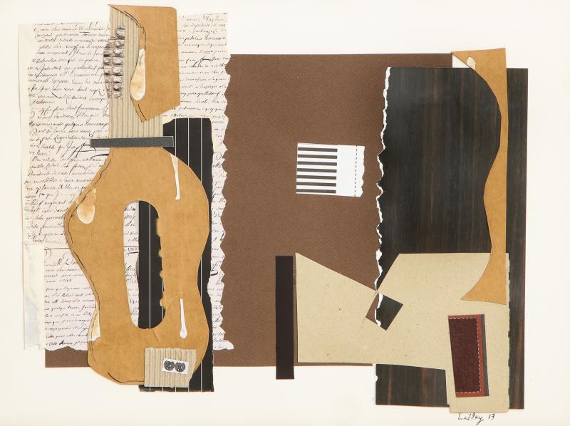 R Scott Lalley R Scott Lalley Guitarra Madrid 2014 Paper Collage on Paper