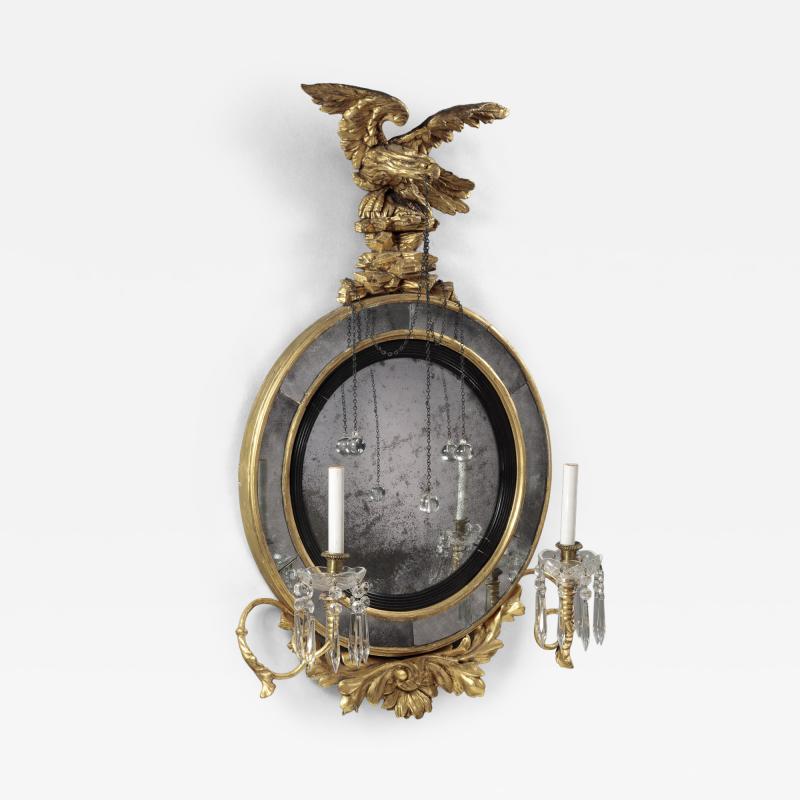 RARE AND UNUSUAL FEDERAL GIRANDOLE MIRROR