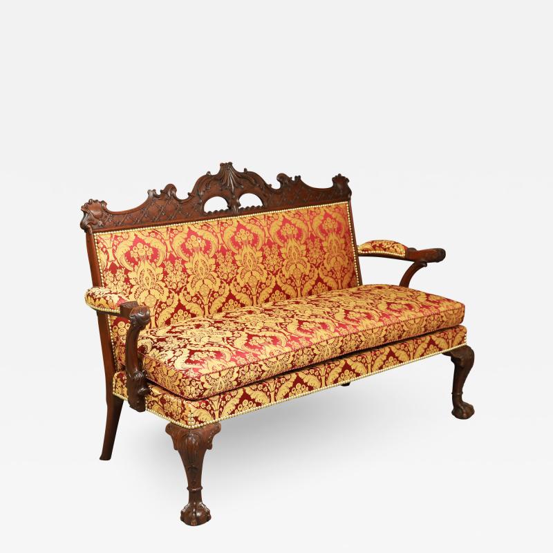 RARE DIMINUTIVE CHIPPENDALE SETTEE