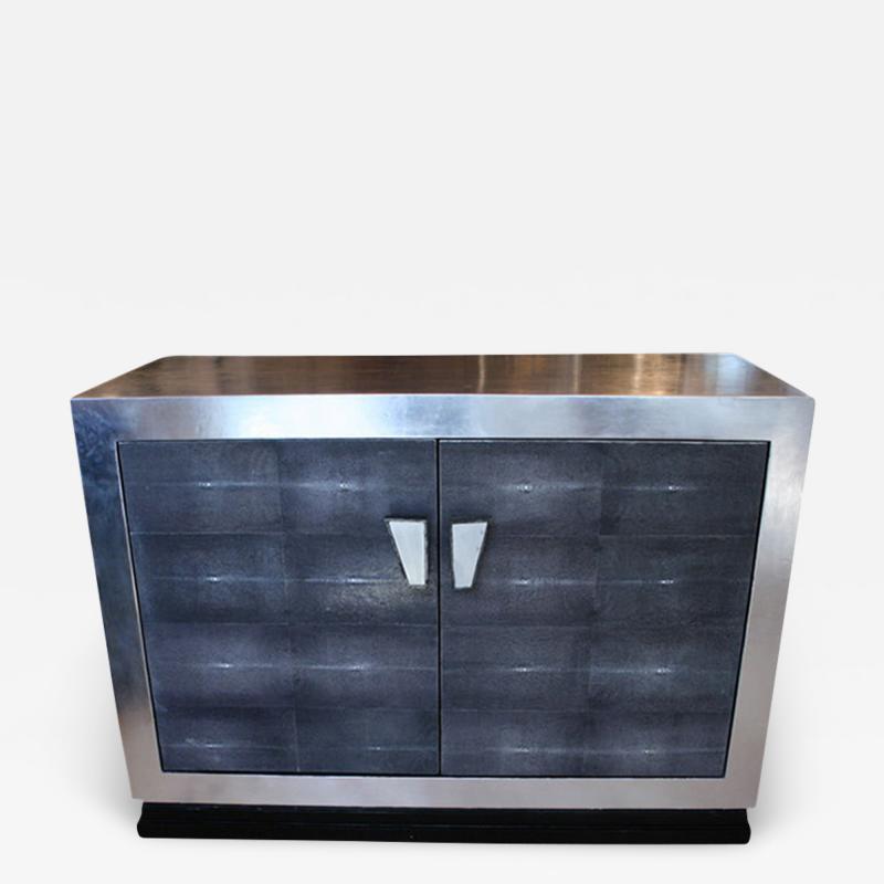 RARE GALUCHAT AND SILVER LEAF SIDEBOARD