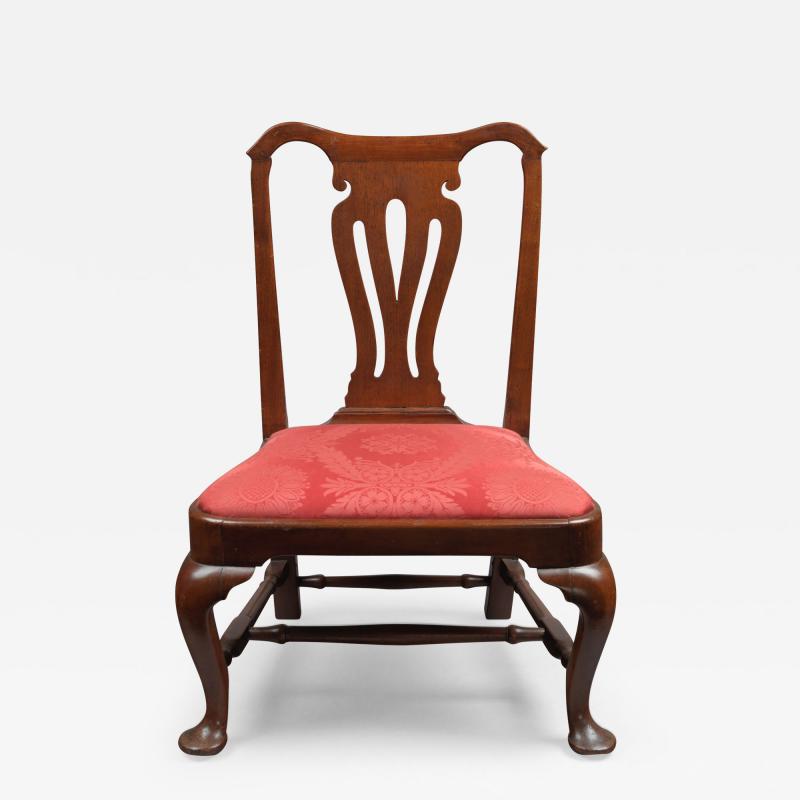 RARE QUEEN ANNE SLIPPER SIDE CHAIR