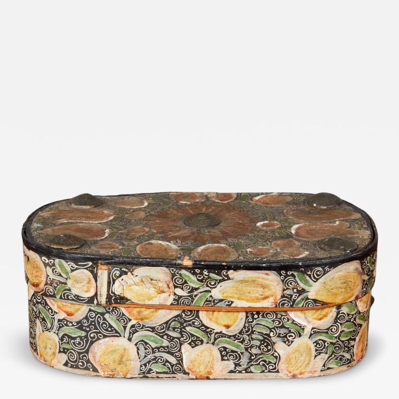 READY TO POST Folk Painted Norwegian Pantry Box