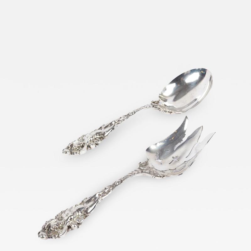 REED BARTON LOVE DISARMED STERLING SALAD SET