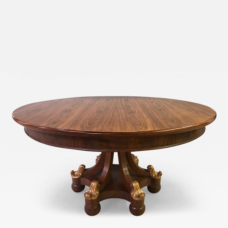 ROSEWOOD VENEER TABLE WITH GILDING DETAIL