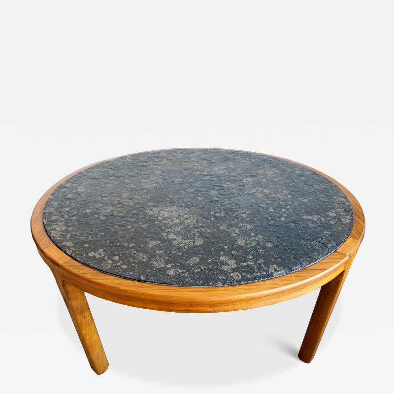 ROUND LOW TABLE WITH STONE TOP