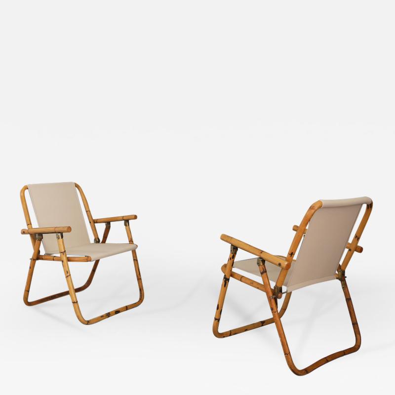 Raffaella Crespi Raffaella Crespi folding chairs in Bambu del 1950 