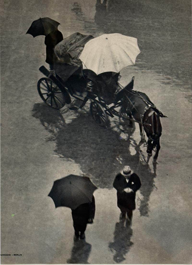 Rainy Street Berlin Vintage Heliogravure by Martin Munk csi 1936