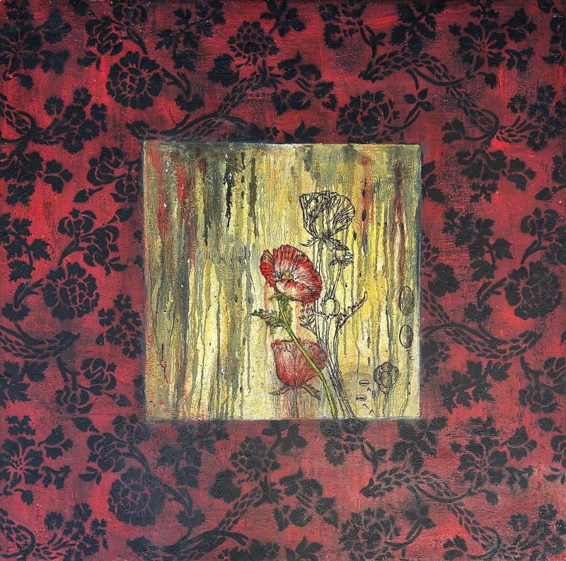 Rana Rochat Large Encaustic Abstract Expressionist Painting by Rana Rochat 2000