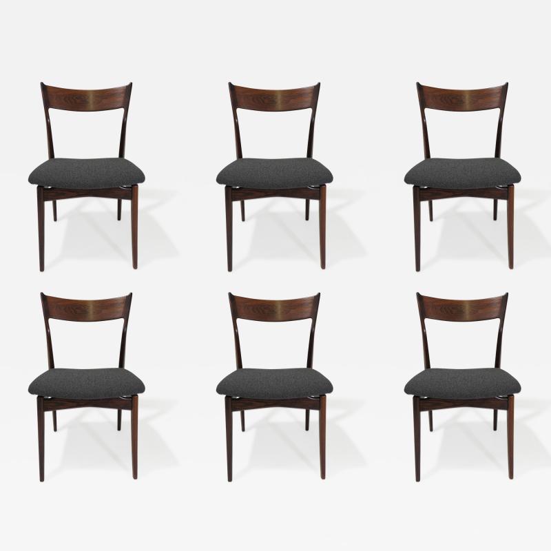 Randers M belfabrik H P Hansen for Randers Danish Rosewood Dining Chairs