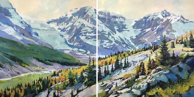 Randy Hayashi Parkway Glaciers Diptych