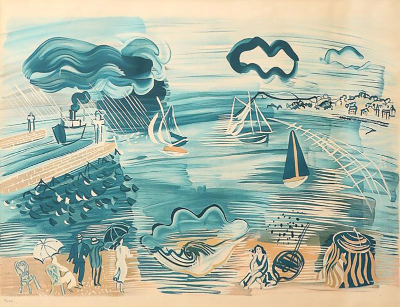 Raoul Dufy Post Impressionist Lithograh entitled LE HAVRE by Raoul Dufy