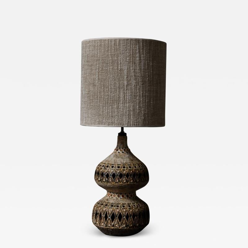 Raphael Giarrusso Giarusso Bottle Shaped Table Lamp with Dedar Lamp Shade