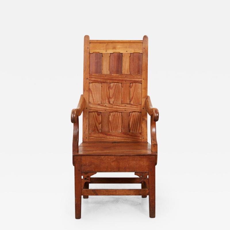 Rare 19th c Canadian Tall Back Armchair