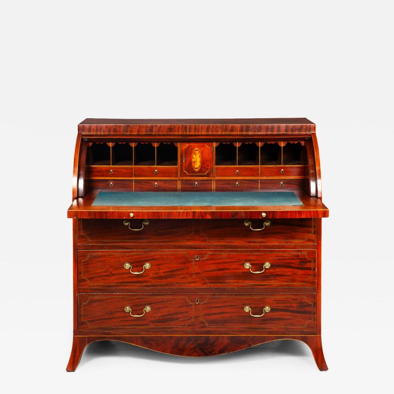 Rare American Federal Mahogany Cylinder Desk Baltimore or Annapolis ca 1800